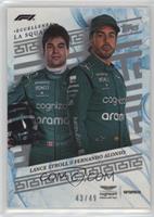 Lance Stroll, Fernando Alonso #/49