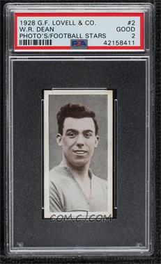 1928 G.F. Lovell & Co. Photo’s of Football Stars - [Base] #2 - Dixie Dean [PSA 2 GOOD]