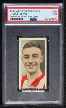 1934 Ardath Famous Footballers - Tobacco [Base] #39 - Stanley Matthews [PSA 1 PR]