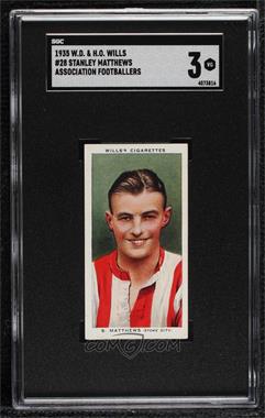 1935 Wills Association Footballers - Tobacco [Base] #28 - Stanley Matthews [SGC 3 VG]