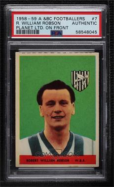 1958-59 A&BC Footballers - [Base] #7.1 - Bobby Robson (Planet Offer, Black/Red Back) [PSA Authentic]
