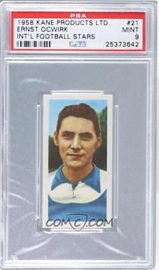 1958 Kane International Football Stars - [Base] #21 - Ernst Ocwirk [PSA 9 MINT]