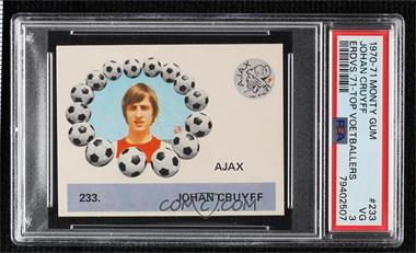 1970-71 Monty Gum Eredivisie Top-Voetballers - [Base] #233 - Johan Cruyff [PSA 3 VG]