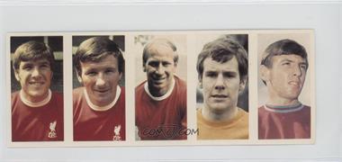 1970 Daily Sketch World Cup Souvenirs - [Base] - 5 Card Pannels #20/21/25/10/33 - Emlyn Hughes, Tommy Smith, Bobby Charlton, Joe Royle, Martin Peters