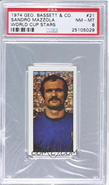 1974 Bassett World Cup Stars - [Base] #21 - Sandro Mazzola [PSA 8 NM‑MT]