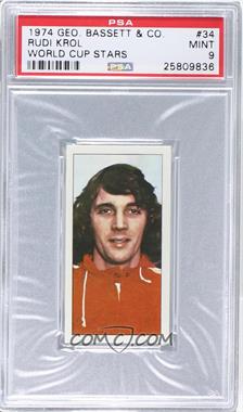 1974 Bassett World Cup Stars - [Base] #34 - Rudi Krol [PSA 9 MINT]