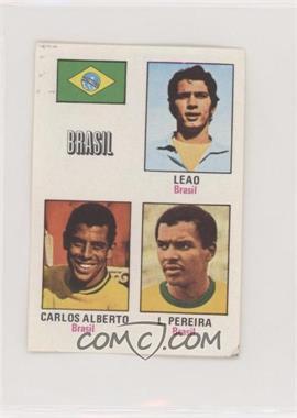 1974 Editorial Fher Munich 74 Album Stickers - [Base] #43 - Emerson Leao, Carlos Alberto, Luis Pereira, Brazil [Good to VG‑EX]