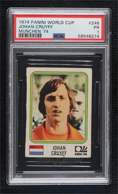 1974 Panini Figurine World Cup Munchen 74 Album Stickers - [Base] #246 - Johan Cruyff [PSA 1 PR]