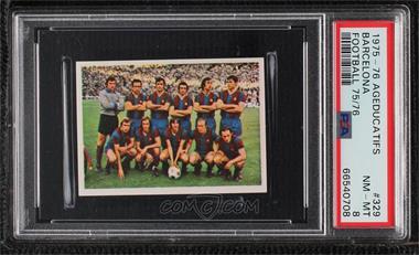 1975-76 AGEducatifs Football 75/76 - [Base] #329 - Team Photo - FC Barcelona [PSA 8 NM‑MT]