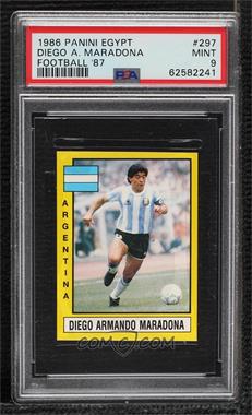 1986-87 Egypt Football '87 Stickers - [Base] #297 - Diego Maradona [PSA 9 MINT]