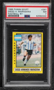1986-87 Egypt Football '87 Stickers - [Base] #297 - Diego Maradona [PSA 7 NM]