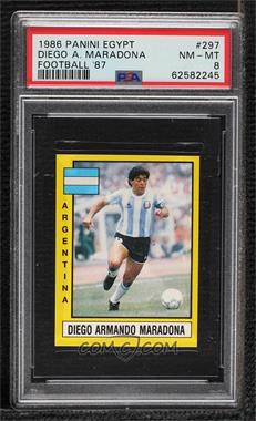 1986-87 Egypt Football '87 Stickers - [Base] #297 - Diego Maradona [PSA 8 NM‑MT]