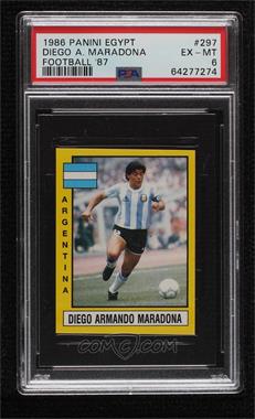 1986-87 Egypt Football '87 Stickers - [Base] #297 - Diego Maradona [PSA 6 EX‑MT]