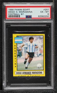 1986-87 Egypt Football '87 Stickers - [Base] #297 - Diego Maradona [PSA 6 EX‑MT]