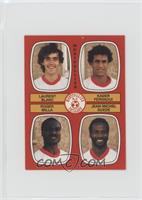 Laurent Blanc, Kader Ferhaoui, Roger Milla, Jean-Michel Guede