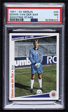 1991-92 Merlin Shooting Stars Dutch League - [Base] #20 - Edwin van der Sar [PSA 7 NM]