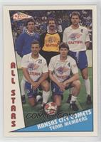 Kansas City Comets All-Stars (Jan Goossens, Carl Valentine, Iain Fraser, Kim Ro…