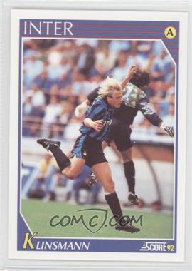 1991-92 Score Italian - [Base] #129 - Jurgen Klinsmann