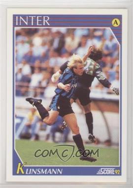 1991-92 Score Italian - [Base] #129 - Jurgen Klinsmann