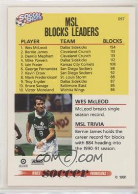 1991 Soccer Shots MSL - [Base] #097 - MSL Blocks Leaders