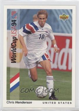1993 Upper Deck World Cup 94 Preview English/Spanish - Promo #WC-P3 - Chris Henderson