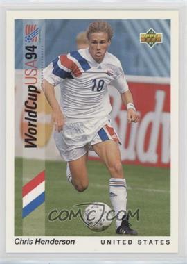1993 Upper Deck World Cup 94 Preview English/Spanish - Promo #WC-P3 - Chris Henderson
