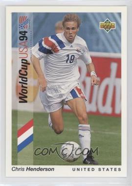 1993 Upper Deck World Cup 94 Preview English/Spanish - Promo #WC-P3 - Chris Henderson