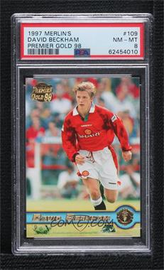 1997-98 Merlin Premier Gold  - [Base] #109 - David Beckham [PSA 8 NM‑MT]