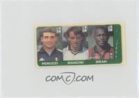 Angelo Peruzzi, Roberto Mancini, George Weah [Good to VG‑EX]