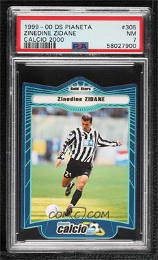 2000 DS Card Collections Planeta Calcio - [Base] #305 - Gold Stars - Zinedine Zidane [PSA 7 NM]