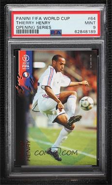 2002 Panini FIFA World Cup Opening Series - [Base] #64 - Thierry Henry [PSA 9 MINT]