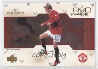 2003 Upper Deck Manchester United Mini Play Makers - Red Wave - Gold #RW7 - David Beckham /999