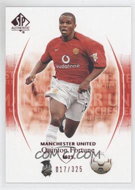 2004 SP Authentic Manchester United - [Base] - Red #55 - Quinton Fortune /325