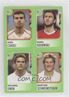 Adel Chadli, Kamil Kosowski, Michael Owen, Bastian Schweinsteiger