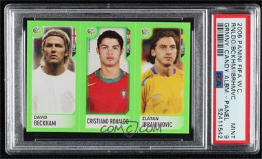 2006 Panini Candy World Cup Stickers - [Base] #88-176-49 - David Beckham, Cristiano Ronaldo, Zlatan Ibrahimovic [PSA 9 MINT]