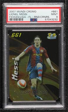 2007-08 Mundicromo Las Fichas de la Liga 2008 - [Base] - Foil #661 - Top Once - Lionel Messi [PSA 9 MINT]