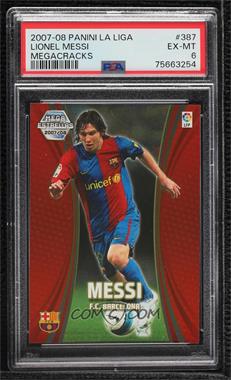 2007-08 Panini Megacracks MGK La Liga - [Base] #387 - Mega Estrellas - Lionel Messi [PSA 6 EX‑MT]