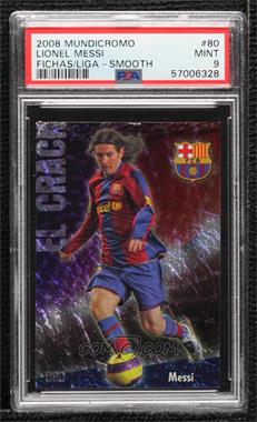 2008-09 Mundicromo Las Fichas de la Liga - [Base] - Marbled Foil #080 - El Crack - Lionel Messi [PSA 9 MINT]