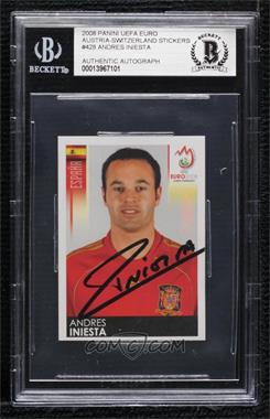 2008 Panini UEFA Euro 2008 Stickers - [Base] #428 - Andres Iniesta [BAS BGS Authentic]