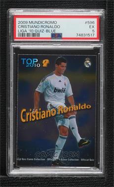 2009-10 Mundicromo Official Quiz Game Collection La Liga - [Base] #596.2 - Top 2010 - Cristiano Ronaldo (Blue) [PSA 5 EX]