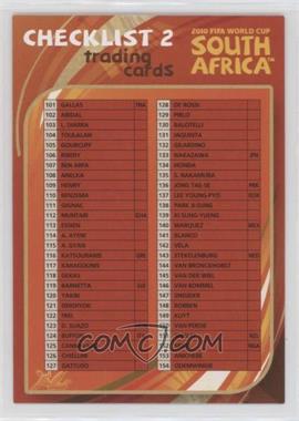 2010 Panini FIFA World Cup South Africa - [Base] #198 - Checklist - Cards 101-198