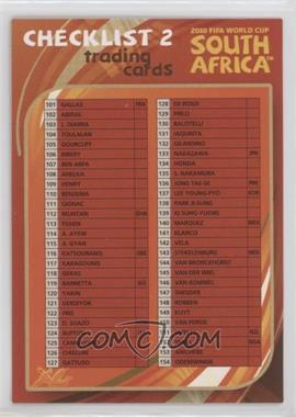 2010 Panini FIFA World Cup South Africa - [Base] #198 - Checklist - Cards 101-198