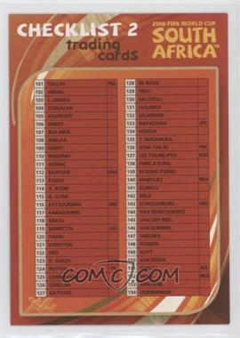 2010 Panini FIFA World Cup South Africa - [Base] #198 - Checklist - Cards 101-198