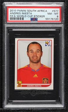 2010 Panini FIFA World Cup South Africa Album Stickers - [Base] - Blue Back #577 - Andres Iniesta [PSA 8 NM‑MT]