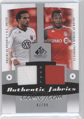 2011 SP Game Used Edition - Authentic Fabrics Dual #AF2-CAN - Dwayne DeRosario, Julian de Guzman /99