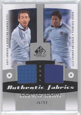 2011 SP Game Used Edition - Authentic Fabrics Dual #AF2-SKC - Roger Espinoza, Davy Arnaud /99