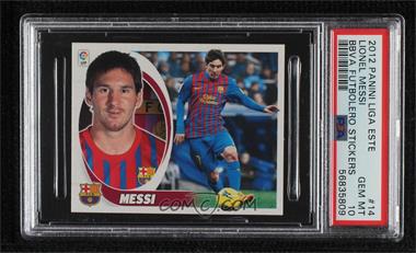 2012-13 Panini Colecciones Este Liga Stickers - [Base] #14 - Lionel Messi [PSA 10 GEM MT]