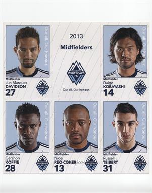 2013 Chevron Vancouver Whitecaps FC Sheets - [Base] #_DKKRT - Jun Marques Davidson, Daigo Kobayashi, Gershon Koffie, Nigel Reo-Coker, Russell Teibert