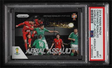 2014 Panini Prizm World Cup - Aerial Assault #1 - Cristiano Ronaldo [PSA 9 MINT]