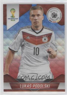 2014 Panini Prizm World Cup - [Base] - Blue & Red Wave Prizm #92 - Lukas Podolski